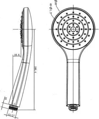 Produktbild von Beitz & Walz AQVAPLUS Handbrause 1-strahlig chrom