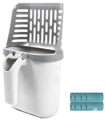 Produktbild von Kleines 2-in-1-Tierfutter-Set - PP-Material - 8 Beutel - 15 x 7 x 27 cm - leicht zu reinigen