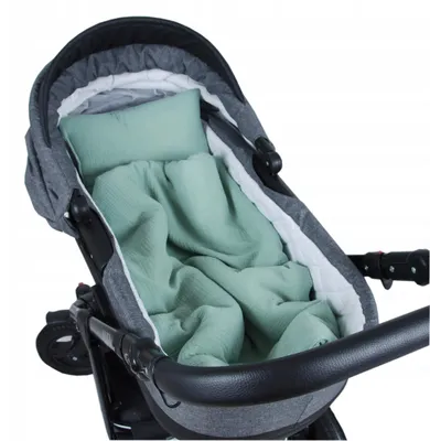 Produktbild von BabyLux Musselin Baby Decke und Kissen Set