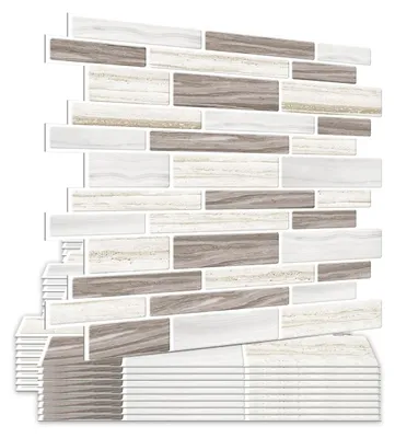 Immagine prodotto di Piastrelle autoadesive - 10 pezzi, marmo marrone, 30,5 x 30,5 cm