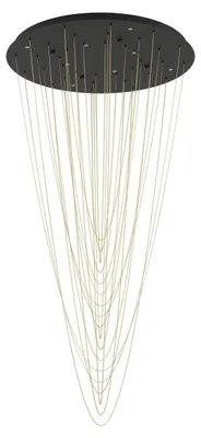 Imagen del producto de Lámpara colgante LED EGLO Trepuco, elegante lámpara colgante, fabricada en metal con acabados en  y dorado, luz cálida, diámetro de 78 cm
