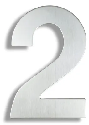 Produktbild von Solidchoice – 3D-Hausnummernschild, 30 cm, Silber, für Tür und Außenbereich