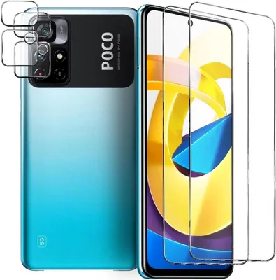 Produktbild von 4in1 Conie Schutzfolien Set für Xiaomi POCO M4 Pro 5G Glasfolie Displayschutz Kamera Schutz Folie Panzer Glas Schutzfolie