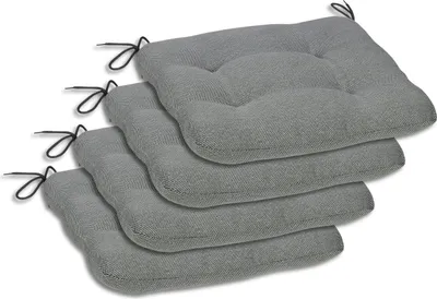 Produktbild von GO-DE Textil, Sitzkissen Sitzmöbel, 4er-Set, Farbe: grau, Maße ca.: 38 cm x 38 cm x 5 cm