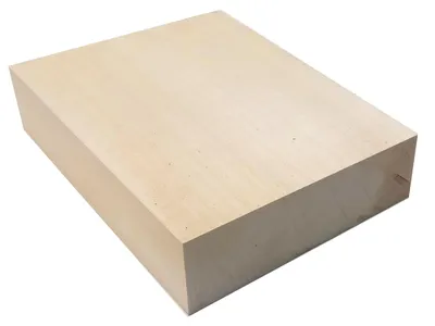 Produktbild von 1 Stück Lindenholz, unbehandelt zum Drechseln oder Schnitzen 20x15x4,5 cm