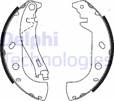 Produktbild von DELPHI Bremsbackensatz Trommelbremse Hinten für FIAT MULTIPLA (186) 229mm LS1847