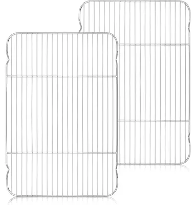 Productafbeelding van Koelrooster, 2 stuks, roestvrij staal, taartroosters, 42 x 29,2 x 1,8 cm