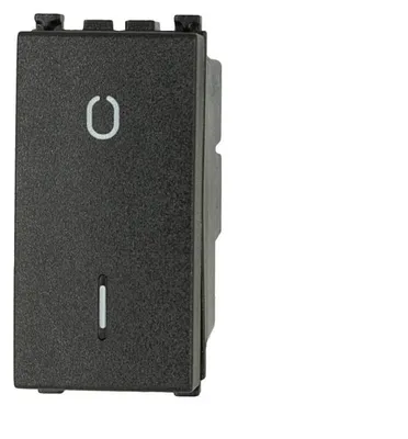 Zweipoliger Lichtschalter 16A 250V schwarz für Vimar Arkè