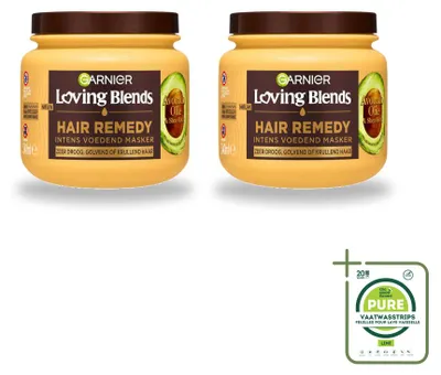 Zdjęcie produktu dla 2 x Maska do włosów Garnier Loving Blends z olejem awokado i masłem shea, 340 ml - opakowanie zbiorcze - 2 sztuki