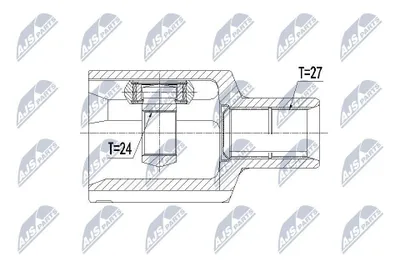 Produktbild von NTY Gelenksatz Antriebswelle Vorne Links passend für MERCEDES-BENZ C-Klasse T-modell (S205) NPW-ME-087