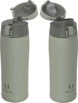 Image de Super Sparrow Gourde en acier inoxydable 500ml anti-fuite sans BPA