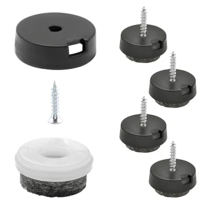 Produktbild von WAGNER QuickClick® Filzgleiter ULTRASOFT - zum Schrauben, je 4x Basis & Schraube & Einsatz Ø 20 mm, DE Ware - 15808400