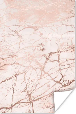 Produktbild von MuchoWow® Poster Marmor - Weiß - Rosa 120x180 cm - Kunstposter