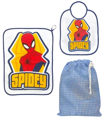 3-tlg. Kinder-Set: Platzset, Lätzchen & Tasche, Spiderman