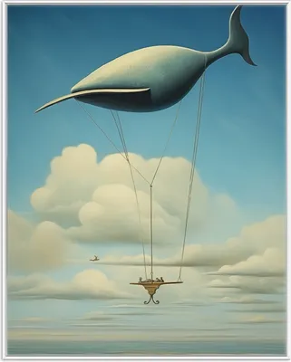 Produktbild von Wallario Wandbild Himmlische Segelfahrt, Größe: 40,30 x 50,30 cm, Poster mit weißem Aluminiumrahmen