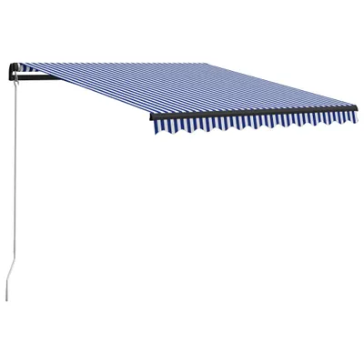 Obrázek produktu pro Ručně zatahovací markýza 300 x 250 cm modrobílá