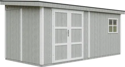 Immagine prodotto di Casetta da giardino di  11,47 m² - H231x248x530 cm - Timbela M940-TUNDRA GREY