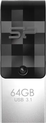 Produktbild von STICK USB3.1 64GB Silicon Power Type C C31 Black