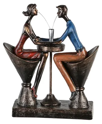 Zdjęcie produktu dla Gilde Skulptur, para, "Stolik dla dwojga", żywica, kolor brązowy, opakowanie zbiorcze (VE), długość: 8 cm, szerokość: 21 cm, wysokość: 25 cm, numer katalogowy: 16259, kod produktu: 4001250890294