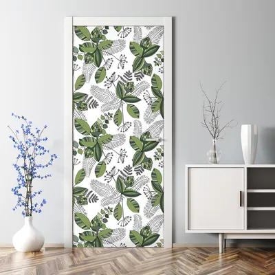 Produktbild von Dekorative Türposter selbstklebend Wandaufkleber Türaufkleber Dschungel Botanisch 77 x 200 cm