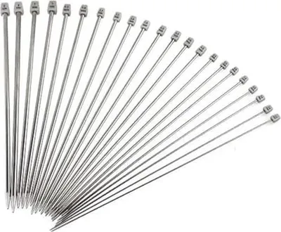 Produktbild von Stricknadeln, 36 cm (14 ") Edelstahl-Stricknadelsatz, einschließlich 2,0 mm 2,5 mm 3,0 mm 3,5 mm 4,0 mm 4,5 mm 5,0 mm 5,5 mm 6,0 mm 7,0 mm 8,0 mm (11 Paare)