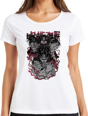 Zdjęcie produktu dla 呪術廻戦 Koszulka damska Sukuna Yuji Megumi Anime Manga Gift Anime Aesthetics, biały, S