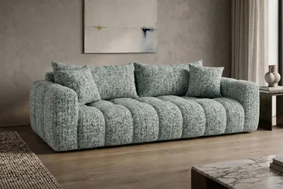 Image de Canapé-lit Kaiser Möbel avec coffre de rangement, revêtement en tissu chenille Puente, couleur menthe, modèle COSMOPOLITAN