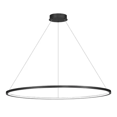 Produktbild von Schwarze 65W LED-Hängelampe Saturno