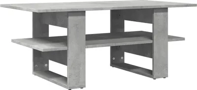 Image de vidaXL Table basse gris béton 102x55x42 cm Bois composite