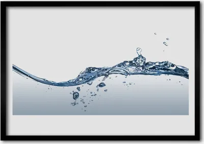 Produktbild von Bild 70x50 MDF-Rahmen Wandkunst Wasser-Kunst