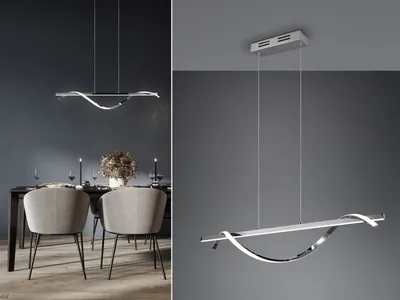 Produktbild von REALITY LED-Pendelleuchte Isabel R32201106 chrom, 26 W, 3000 lm, 4000 K