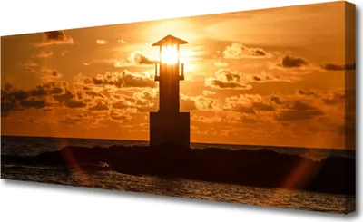 Produktbild von Tulup Leinwand-Bilder 125x50 Wandbild Canvas Kunstdruck Leuchtturm Architektur