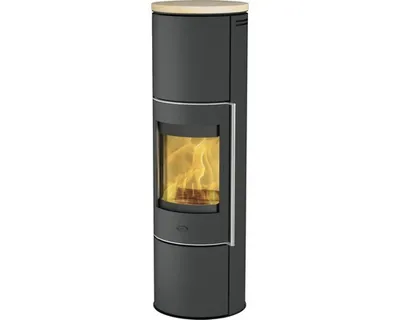Produktbild von Kaminofen Fireplace Perondi RLU Stahl schwarz 5 kW mit Sandsteinabdeckung