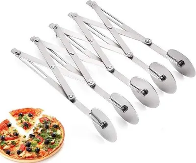 Produktbild von Famanu Gebäckschneider - Ausziehbare Pizzaschneider-Rolle