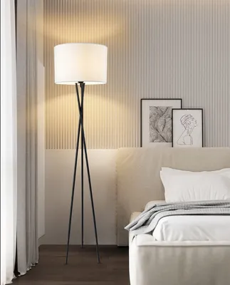Produktbild von Stehlampe LED Stehlampe dimmbar Wohnzimmer Leselampe schwarz Standleuchte ,9W LED-Leuchtmittel,Stehlampe, Stehleuchte 165cm, mit Fußsc