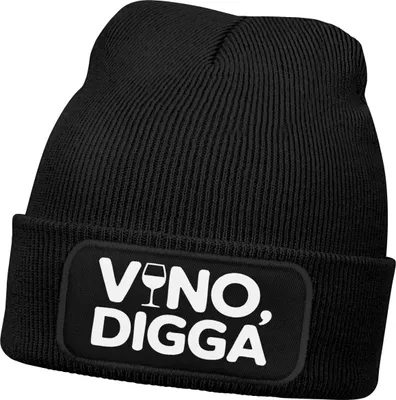 Produktbild von Damen Beanie mit Patch Strickmütze mit Spruch Aufdruck Lustig Damenmütze Moonworks®