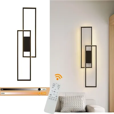 Zdjęcie produktu dla Lampa ścienna akrylowa metalowa lampa ścienna LED wewnętrzna zdalnie sterowana lampa ścienna