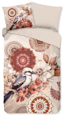 Zdjęcie produktu dla Komplet pościeli "Luigio" - brązowy - (140x220 cm) - 100% bawełna
