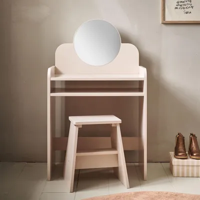Produktbild von Petite Amélie Schminktisch aus Holz H91 cm - Zartrosa