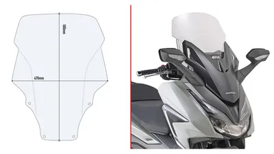Immagine prodotto di Parabrezza GIVI trasparente intercambiabile 58x47cm per HONDA FORZA 350