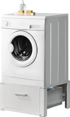 Obrázek produktu pro Podstavec pod pračku se zásuvkou 63x54x31cm bílý