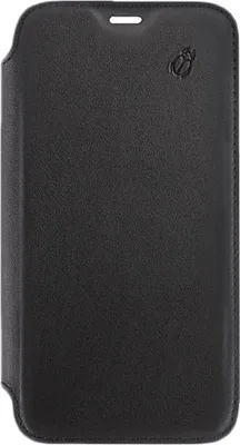 Produktbild von BEETLECASE, Tasche für Apple iPhone 11 Folio Premium aus Leder mit kristallklarer Rückseite und KartenHülle, Schwarz