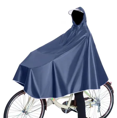 Produktbild von Wasserdichte Fahrradponcho mit Kapuze für Outdoor-Aktivitäten