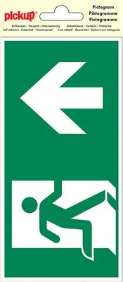 Immagine prodotto di Pittogramma decorativo uscita di emergenza 20x20cm - Pickup