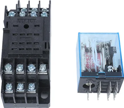 Image de MY4NJ 14Pins Four Normally Open Four Normally Close Small Coil Power Relay with Base(DC24V)