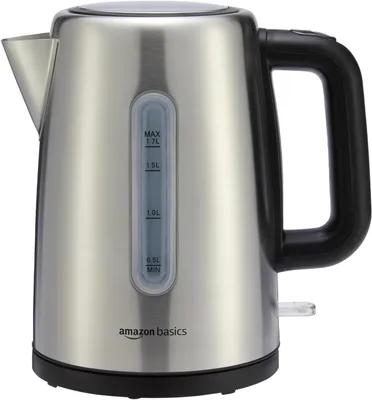 Productafbeelding van Waterkoker 1,7 liter - Elektrische waterkoker roestvrij staal - 2000 W - Snoerloos - Zilver