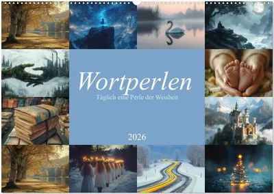 Produktbild von Wortperlen (Wandkalender 2026 DIN A2 quer), CALVENDO Monatskalender