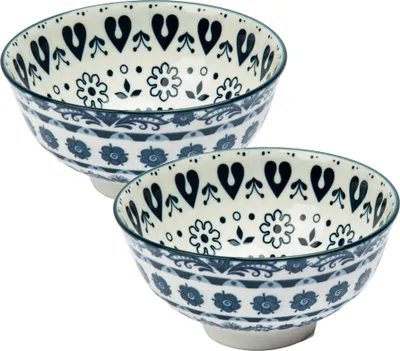 Produktbild von 2er Set Schalen Schälchen Müslischalen Mehrzweckschalen Salatschale Suppenschüssel Keramik 250ml