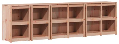 Image de vidaXL Meuble d'extérieur de cuisine MEPPEL, 4 pièces, bois de douglas naturel
