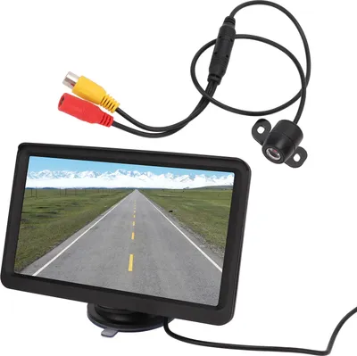 Produktbild von 7-Zoll-High-Definition-Rückfahrmonitor, 170° Weitwinkel, wasserdichte Nachtsicht-Rückfahrkamera für Wohnmobil-Anhänger, rundes Loch